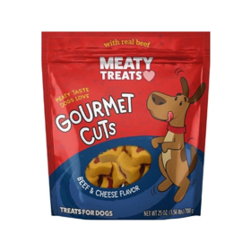 Meaty Treats Gourmet Cuts Beef & Cheese Flavor Treats for Dogs 25 oz.