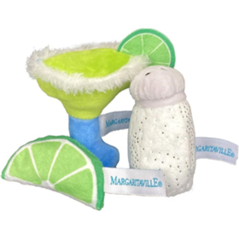 Multipet Margaritaville Salt, Lime & Margarita Glass Cat Toy 3pk