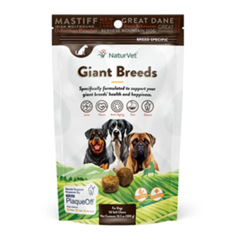 NaturVet Giant Breed Dogs Soft Chews 50 Count