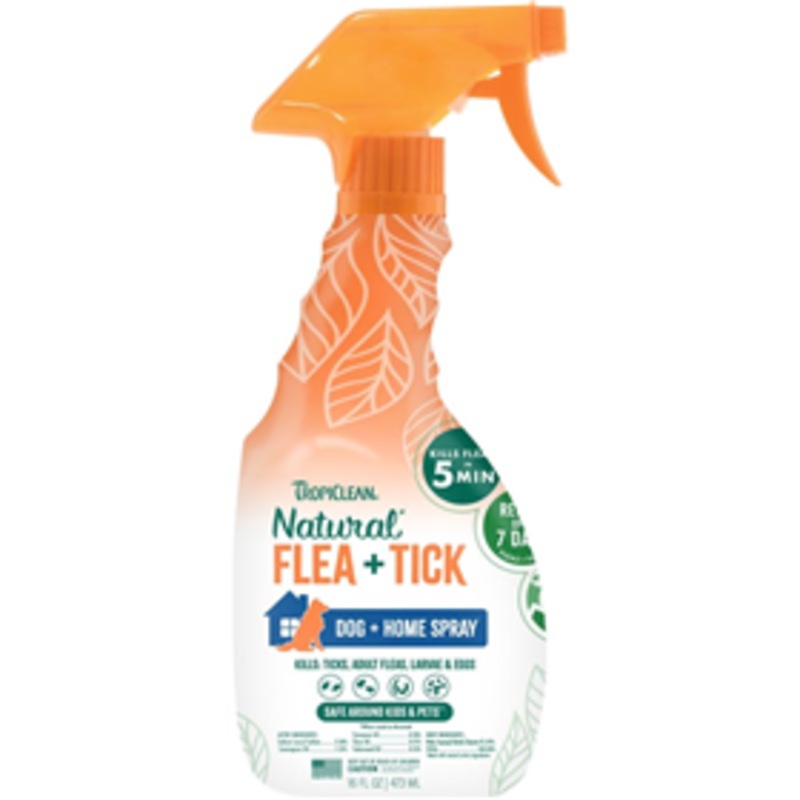 TropiClean Natural Flea + Tick Dog + Home Spray 16 oz