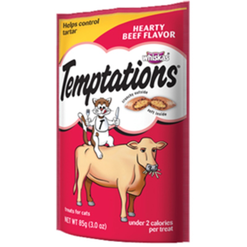 Whiskas Temptations Treats for Cats Hearty Beef Flavor 3 oz.