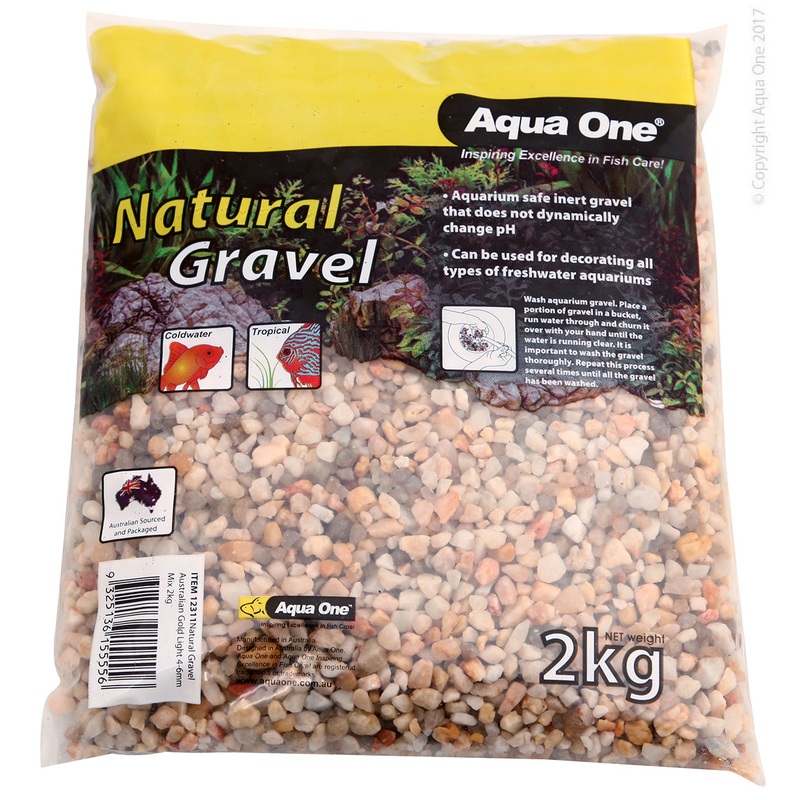 Aqua One Natural Gravel Australian Gold Light 4-6mm Mix