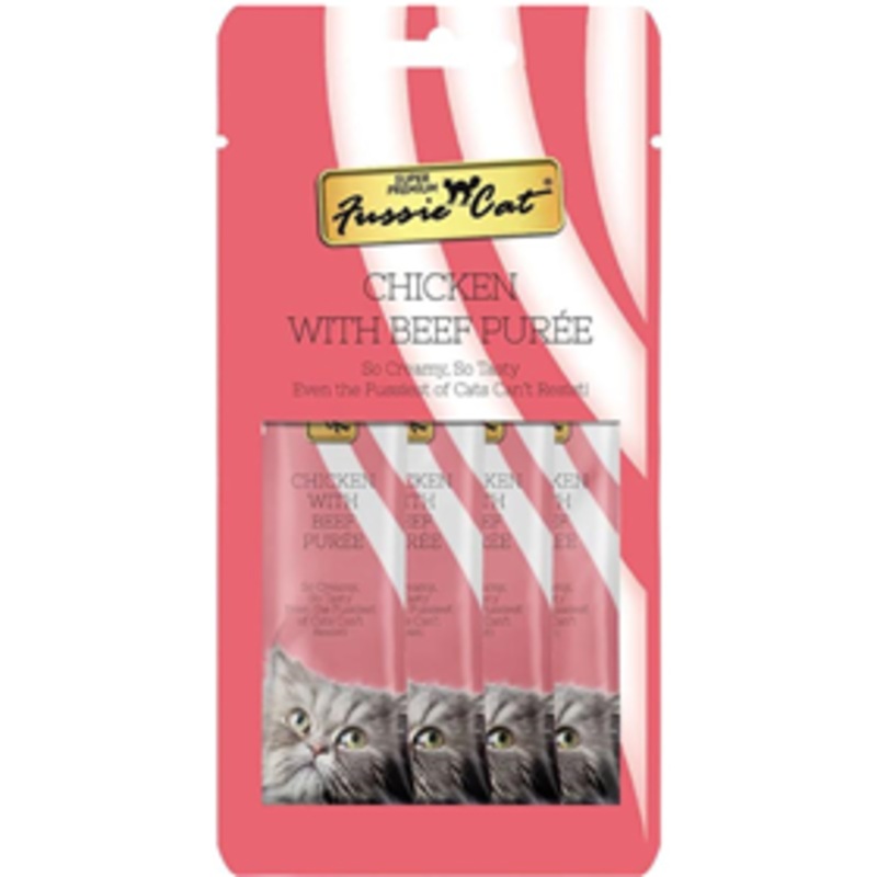 Fussie Cat Chicken with Beef Pure 4pk
