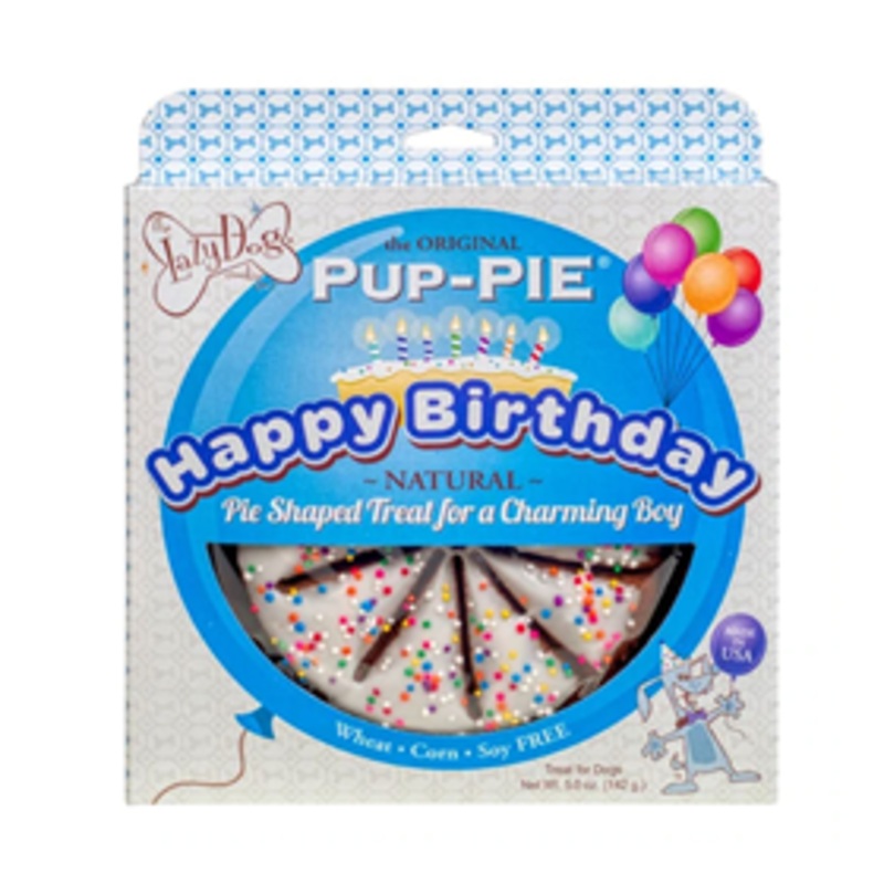 Lazy Dog Cookie Co Blue Happy Birthday Pup-Pie