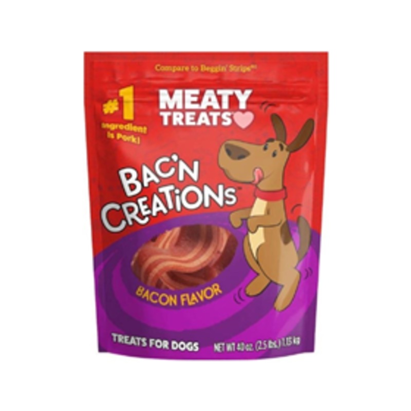 Meaty Treats Bac’n Creations Bacon Dog Treats 40 oz.