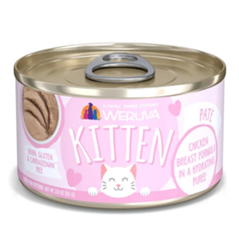 WERUVA Kitten Pate Chicken Breast Formula in a Hydrating Puree 3 oz.