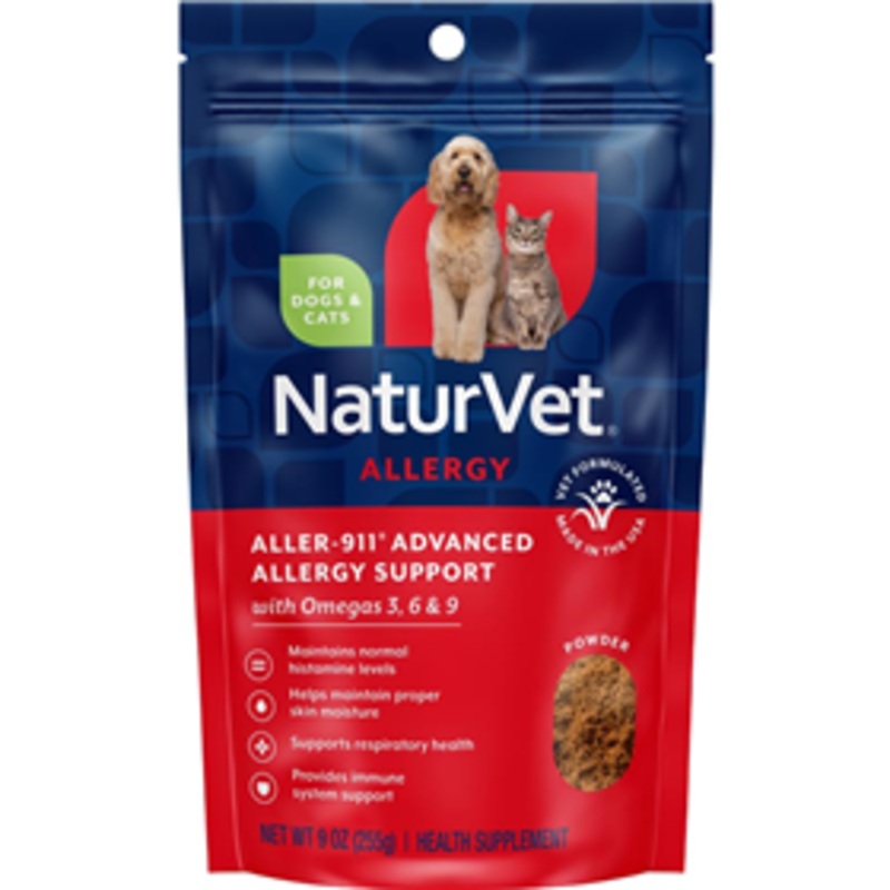 NaturVet Aller-911 Skin & Coat Plus Advanced Allergy Powder 9 oz.