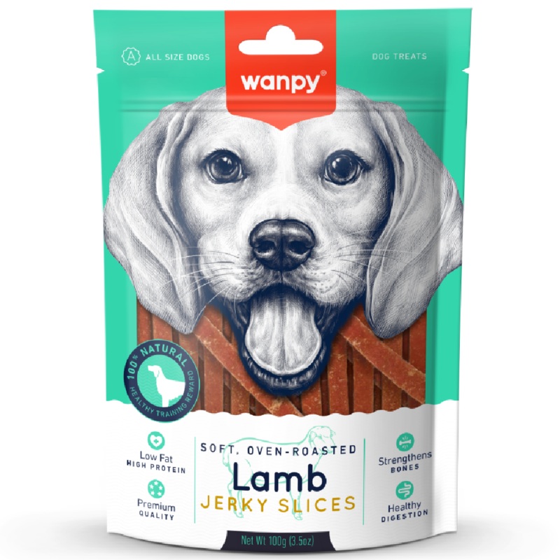 Wanpy Dog Soft Oven-Roasted Lamb Jerky Slices 100g