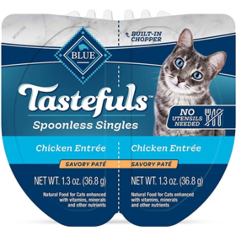 BLUE Tastefuls Spoonless Singles Chicken Entree Savory Pate 2.6 oz.