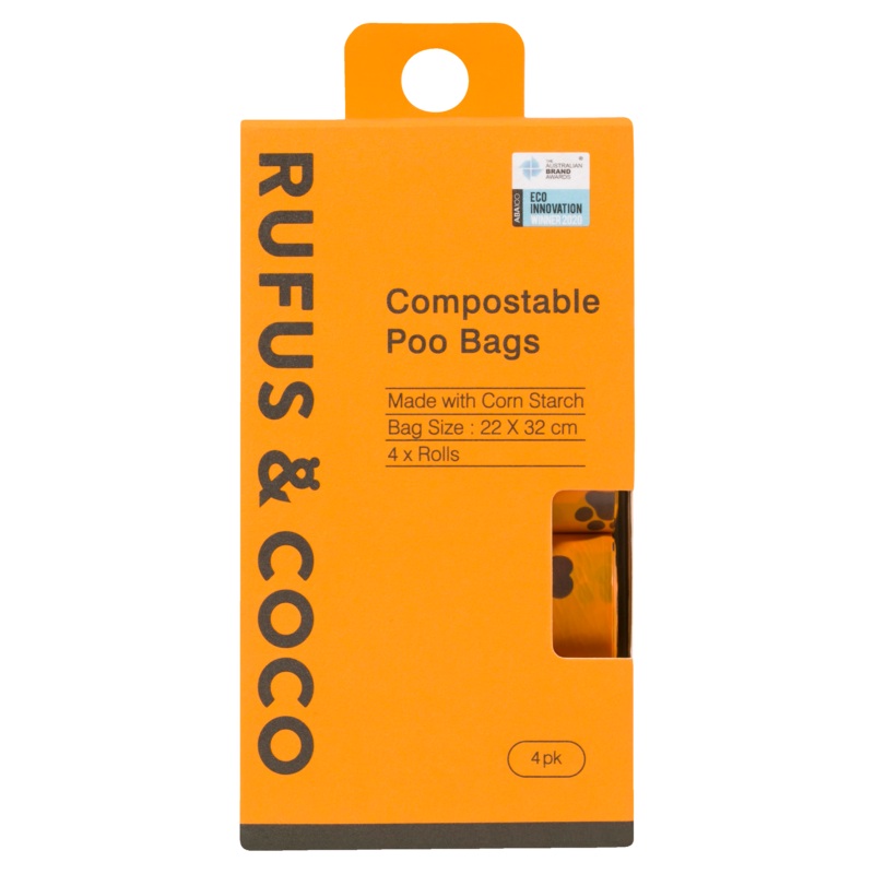 Rufus & Coco Compostable Dog Poo Bags 40 Pack
