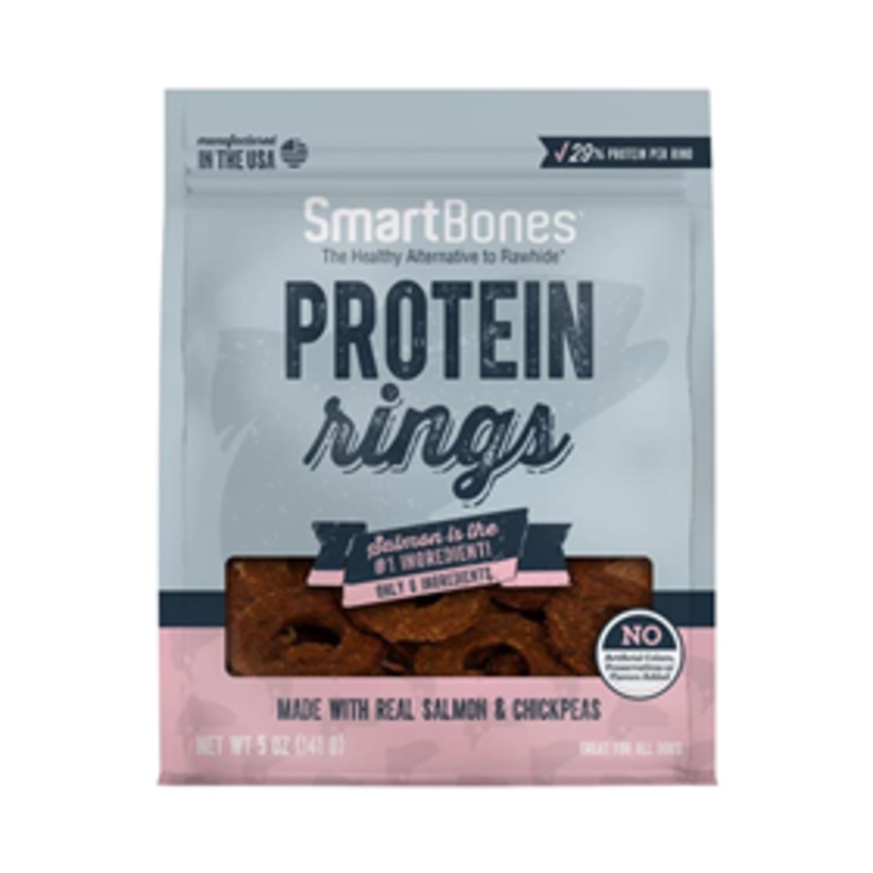 SmartBones Protein Rings with Real Salmon & Chickepeas Treat for Dogs