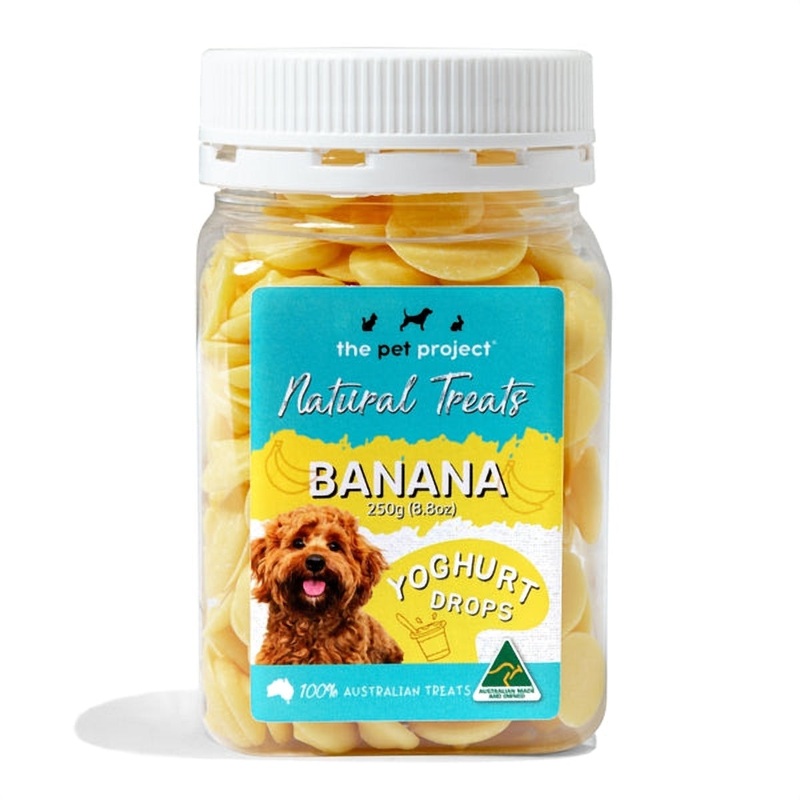 The Pet Project Dog Treat Yoghurt Drops Banana 250g