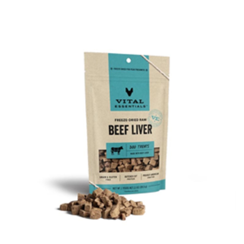 Vital Essentials Freeze-Dried Raw Beef Liver Dog Treats 2.1 oz.