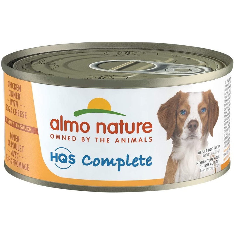 Almo Nature HQS Complete Chicken Dinner With Egg And Cheese Canned Dog Food