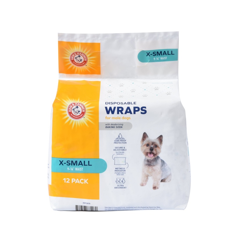 Arm and Hammer Male Dog Wraps|X Small|Small|Medium|Large