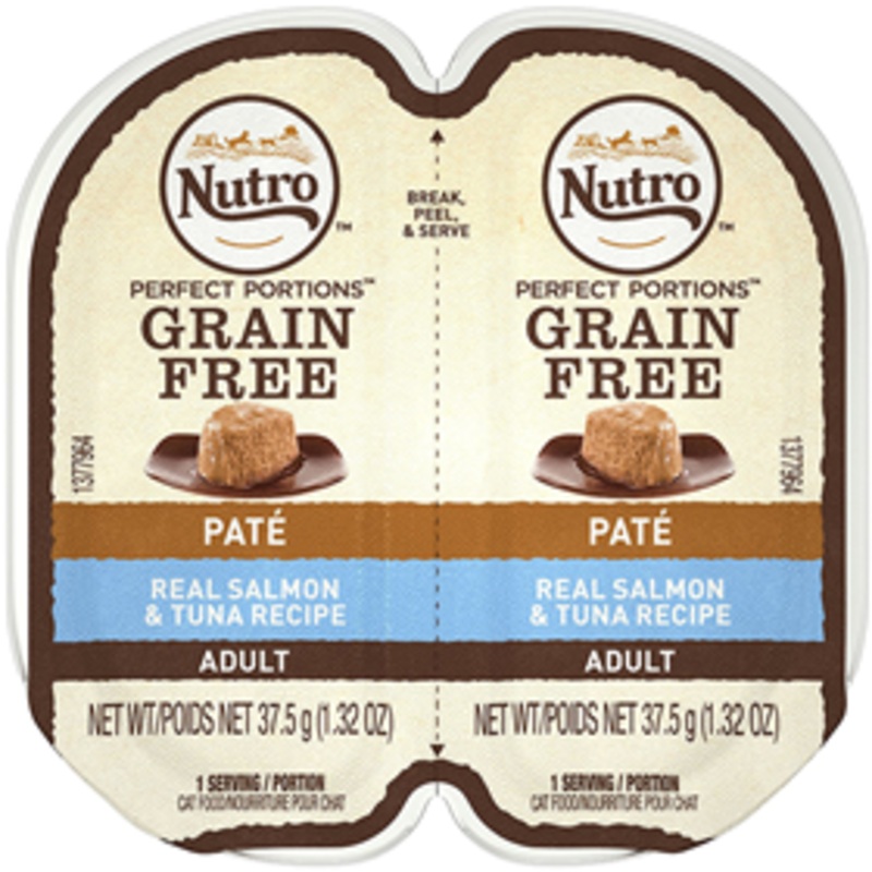 Nutro Perfect Portions Real Salmon & Tuna Cat Food Pate Tray 2.65 oz.