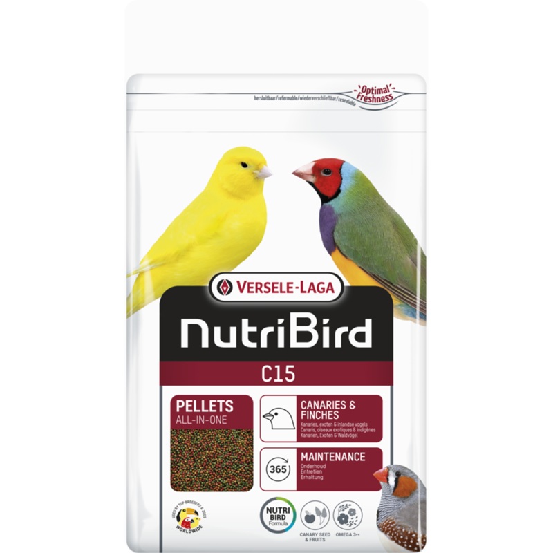 Versele-Laga NutriBird C15 Pellets – Canaries & Finches 1kg