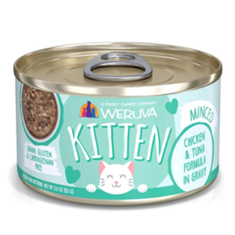 WERUVA Kitten Minced Chicken & Tuna Formula in Gravy 3 oz.