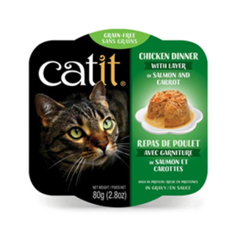 Catit Chicken Dinner with Layer of Salmon & Carrot 2.8 oz.