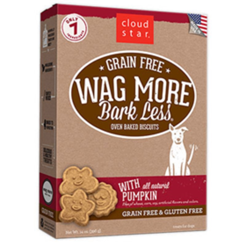 Cloud Star Wag More Bark Less Grain Free Oven-Baked Biscuits with Pumpkin 14 oz.