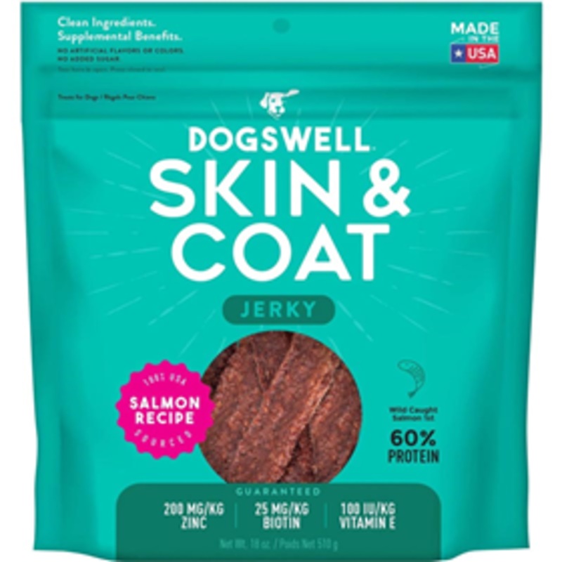 Dogswell Skin & Coat Jerky Salmon Treats 18 oz.