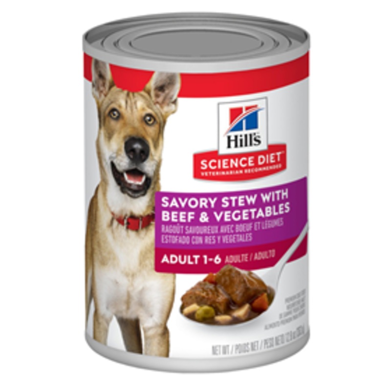 Hill’s Science Diet Adult Savory Stew with Beef & Vegetables Dog Food 12.8 oz