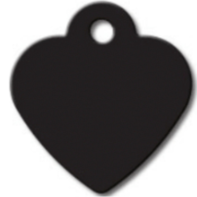 I.D Tag Small Heart Black 2.5×2.7cm