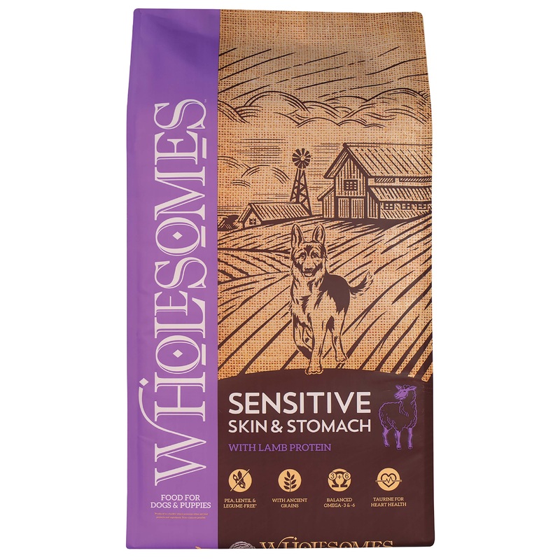 Wholesomes Sensitive Skin & Stomach with Lamb Protein Dry Dog Food 30 lb