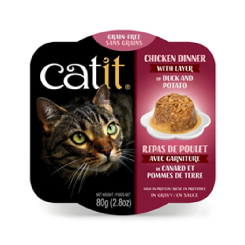 Catit Chicken Dinner with Layer of  Duck & Potato 2.8 oz.