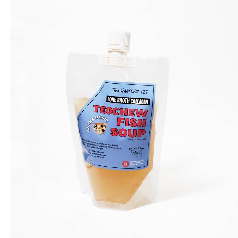 *FROZEN* The Grateful Pet Dogs & Cats Bone Broth Collagen Teochew Fish Soup 240ml