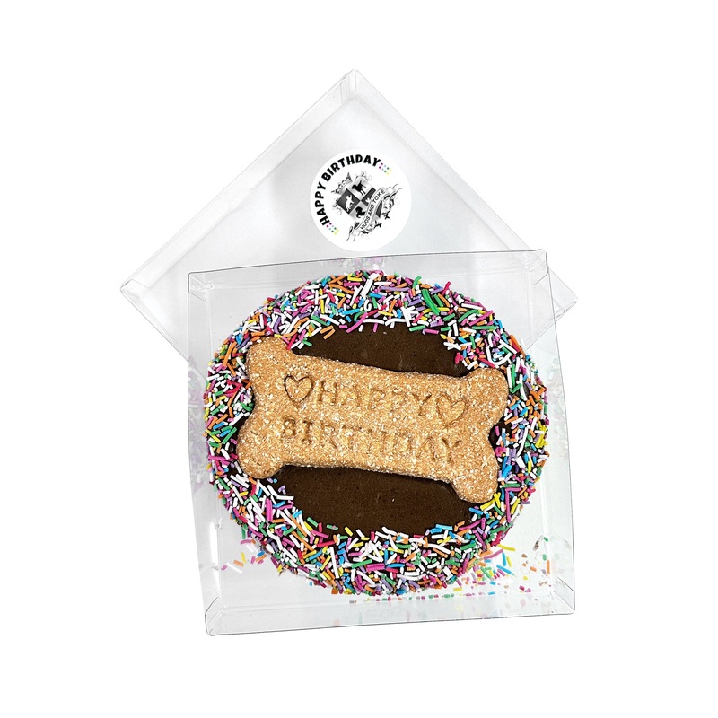 Huds & Toke Carob Frosted Doggy Birthday Cake Biscuit – 12cm