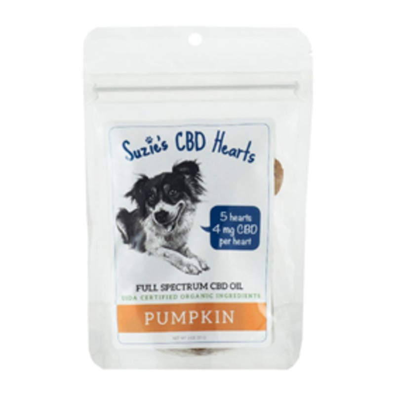 Suzie’s CBD Hearts Pumpkin Treats for Dogs