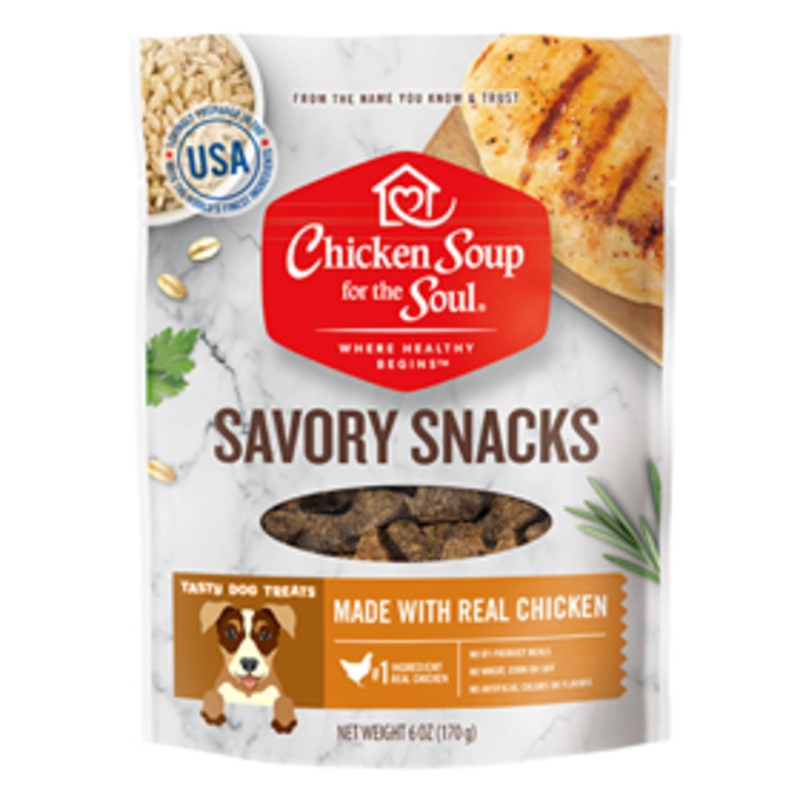 Chicken Soup for the Soul Savory Snacks Made with Real Chicken Dog Treats 6 oz.