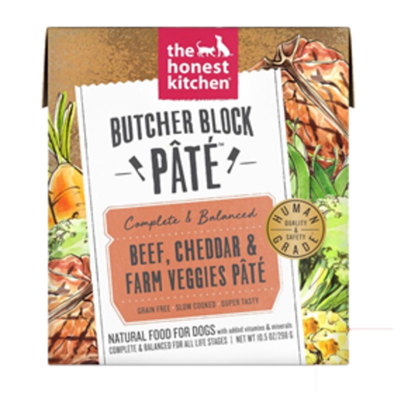 The Honest Kitchen Butcher Block Pate Beef, Cheddar & Farm Veggies 10.5 oz.