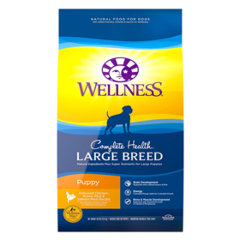 Wellness Complete Health Large Breed Puppy Recipe Dry Dog Food 30 lbs.