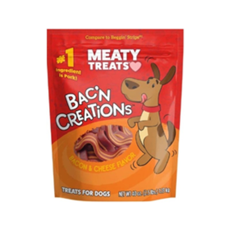 Meaty Treats Bac’n Creations Bacon & Cheese Dog Treats 40 oz.