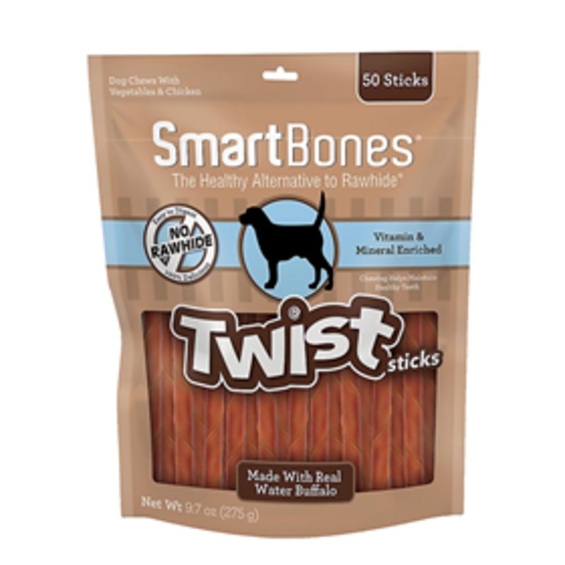 SmartBones Twist Sticks Water Buffalo Dog Treats 50ct