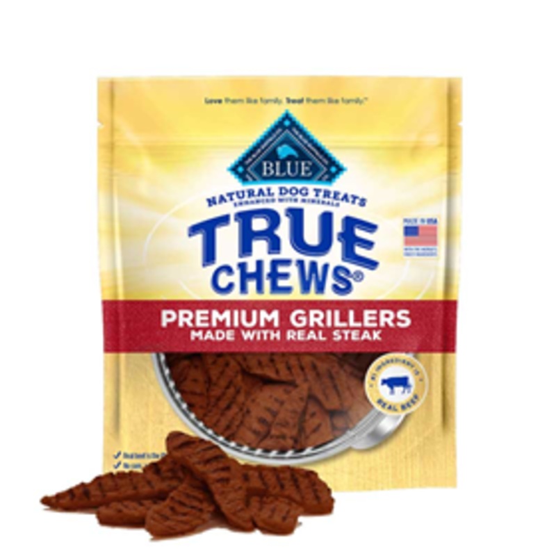 Blue Buffalo True Chews Premium Grillers Made With Real Steak Dog Treat 3.5 oz.
