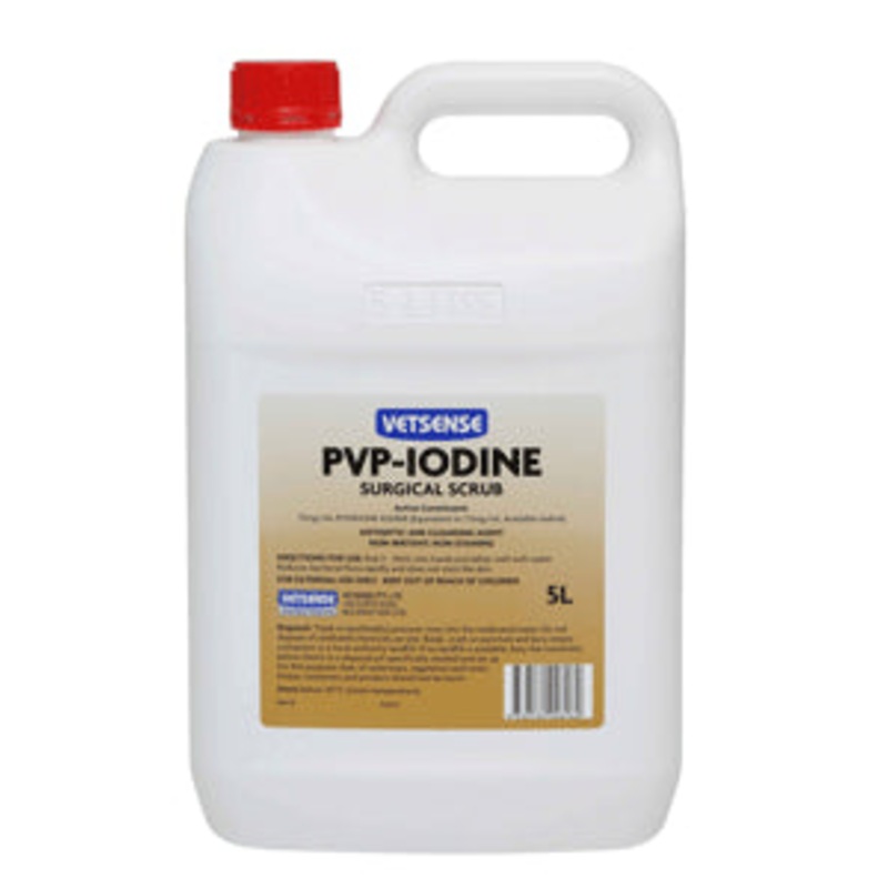 Vetsense PVP-Iodine 7.5% Surgical Scrub 5L