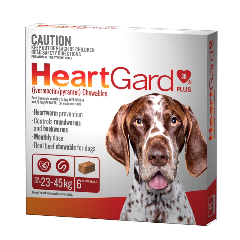 Heartgard Plus Chews For Dogs 23-45kg 6 Pack