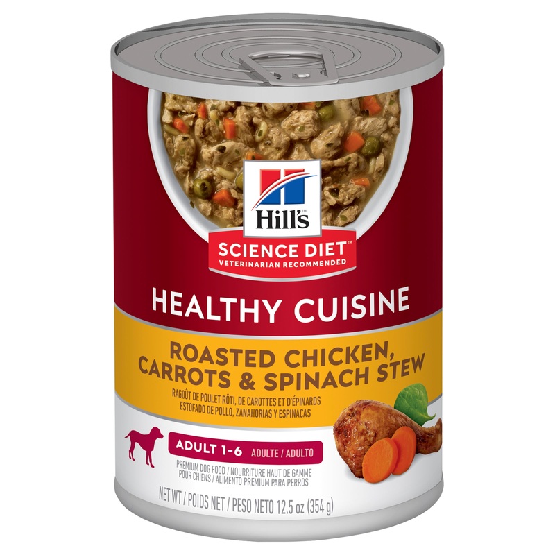 Hill’s Science Diet Adult Healthy Cuisine Chicken & Carrot Stew Canned Dog Food 354g x 12
