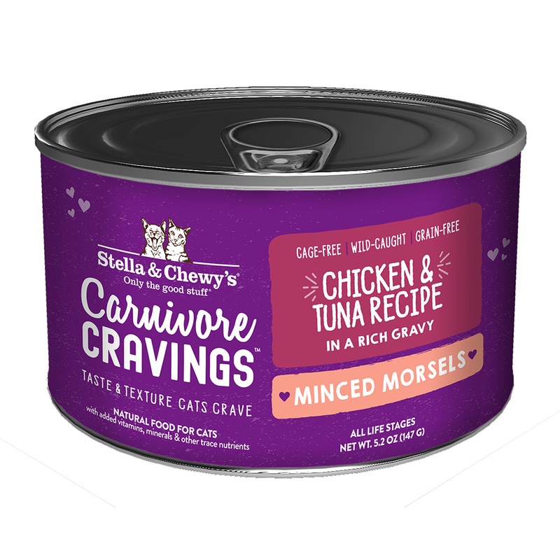 Stella & Chewy’s Cat Carnivore Cravings Minced Morsels Chicken & Tuna 5.2oz