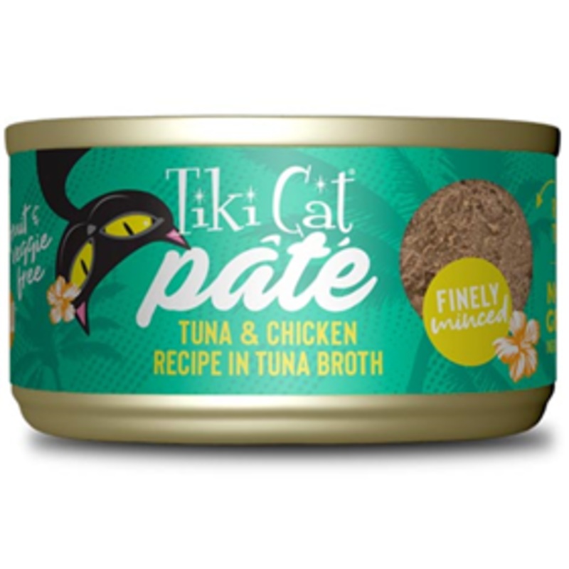 Tiki Cat Pate Tuna & Chicken Recipe in Tuna Broth 2.8 oz.