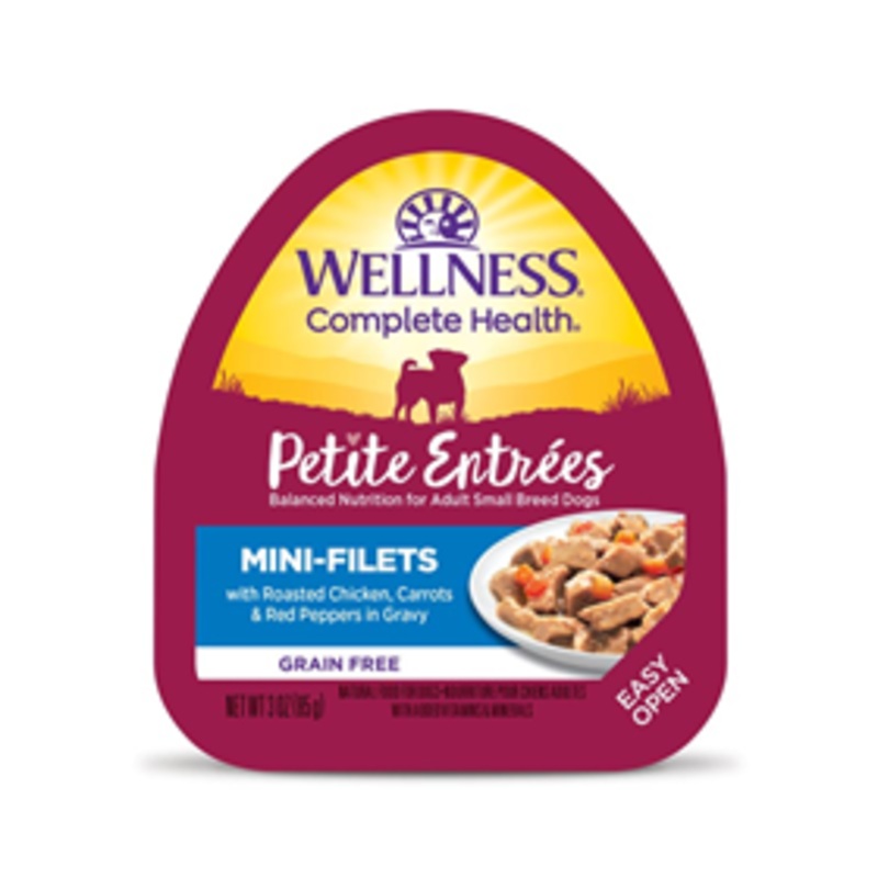 Wellness Petite Entrees Mini-Filets Roasted Chicken,Carrots & Red Peppers in Gravy 3oz
