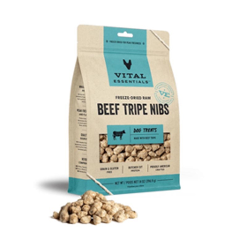 Vital Essentials Freeze-Dried Raw Beef Tripe Nibs Dog Treats 14 oz.