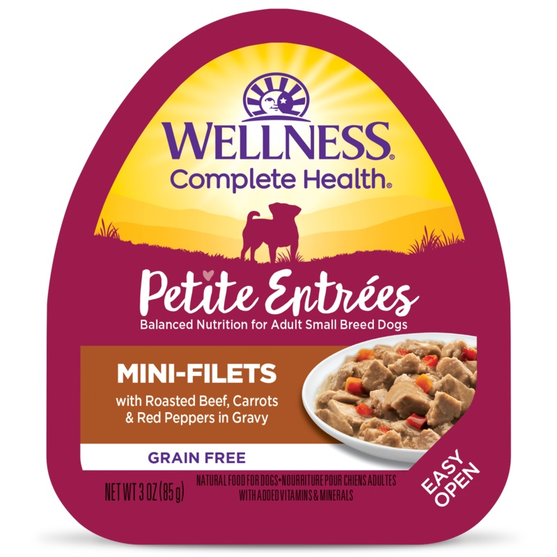 Wellness Small Breed Petite Entrees Mini-Filets Roasted Beef, Carrots & Red Peppers in Gravy