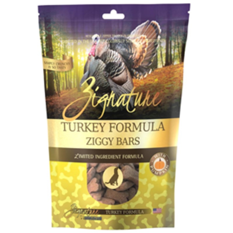 Zignature Turkey Formula Ziggy Bars Treat for Dogs 12 oz.