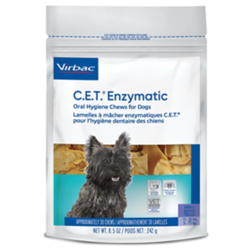 C.E.T. Enzymatic Oral Hygiene Chews for Dogs Small