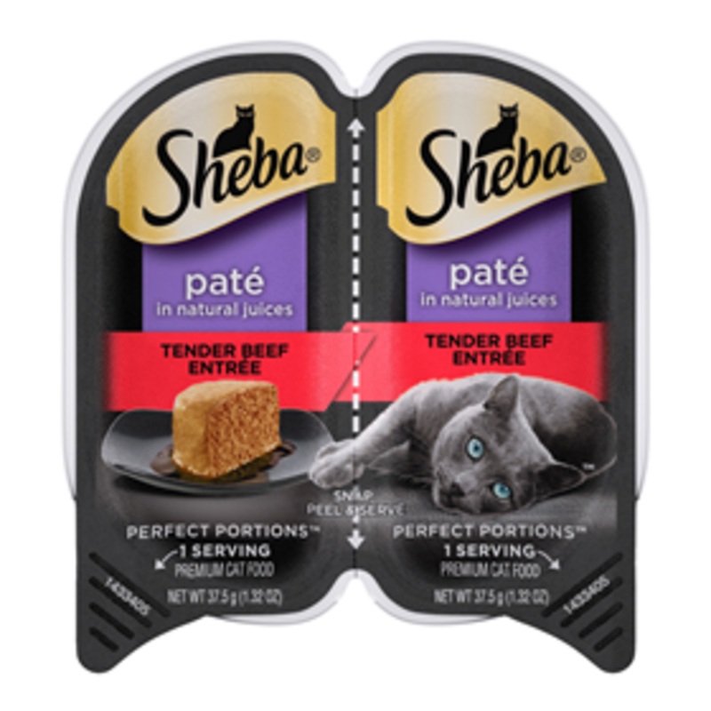 Sheba Perfect Portions Premium Pate Beef Entree 2pk