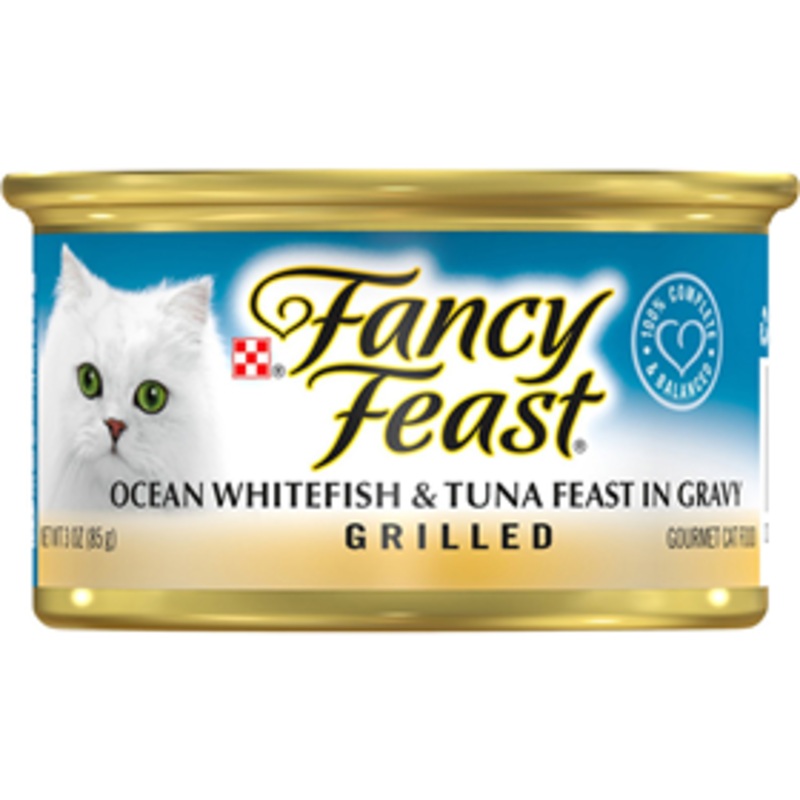 Fancy Feast Grilled Ocean Whitefish and Tuna Gourmet Cat Food 3oz